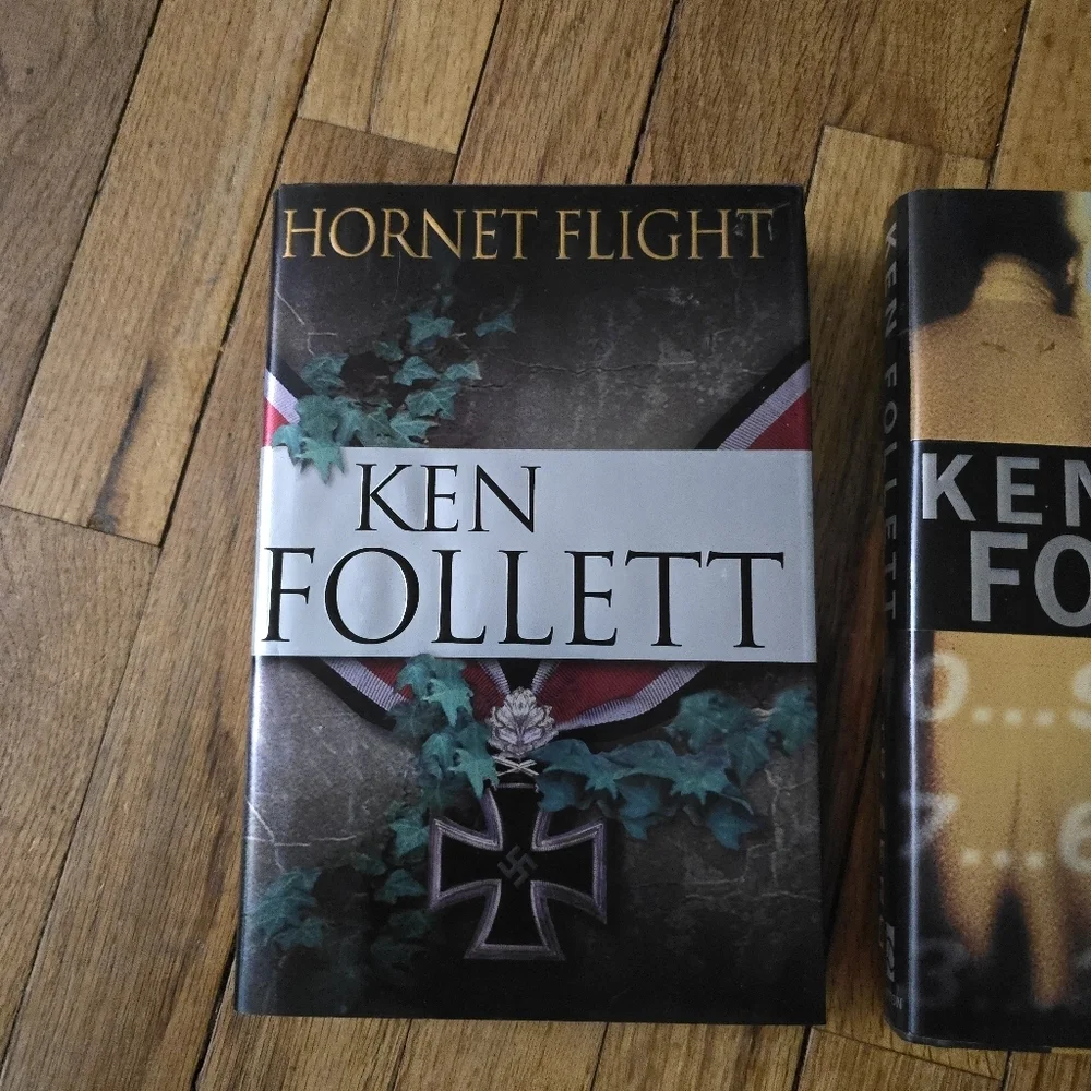 1ST Edition Ken Follett Lot of 2 Hardcover Books Hornet Flight, Code To Zero
